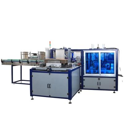 China food & Beverage shops automatic hot melt gluing machine/hot melt glue wrap around carton box case packer packing machine for bottle for sale