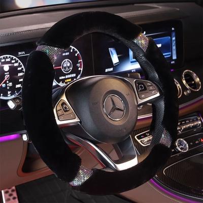 China Factory Wholesale Luxury Bling Bling Diamond Car Steering Wheel Cover Fashion Hot Sale For Amazon Bag Summer Winter Cheap Western OEM for sale