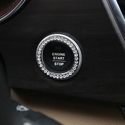 China Metal Crystal Car Sticker Decoration Ring for Auto Start Engine Ignition Button Key for sale