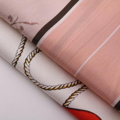 China Breathable High End Custom Printed 100% Silk Twill Fabric For Silk Scarf for sale