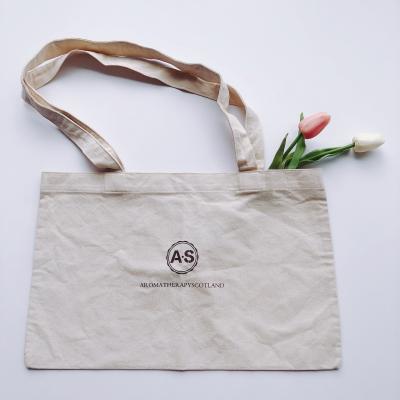 China Portable Reusable / Reusable Custom Printed To Recycle Simple Cotton Canvas Shopping Bag With Logo for sale