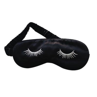 China Dark Luxury Custom Reusable Blindfold Dark Silk Sleep Circles Eye Masks Silk Eye Masks With Logo for sale