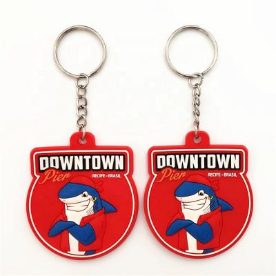 China Soft pvc+Metal Key Chain Custom Your Logo Rubber Key Chain for sale