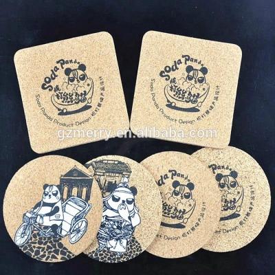 China Sustainable Waterproof Custom Wooden Coffee Coaster / Pure Cork Coaster for sale