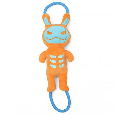 China Good Viable Price Orange Chew Toy Pull Tension Pet Dog Toy Plush Dog Training Toy for sale