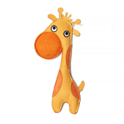 China Giraffe Viable Direct Design Factory Direct Animals Pet Chew Train Dog Funny Plush Toys For Pets for sale