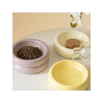 China Cat Food Bowl Large Capacity Non-automatic Multi Colored Wide Mouth Bowl Good Price Good Quality for sale