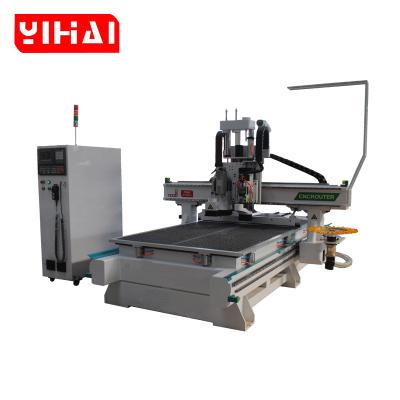 China JINAN YIHAI Horizontal Boring Head ATC CNC Router Auto Engraving Feeding For Furniture Production Line for sale