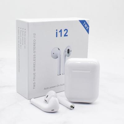 China hot sell I12 In-ear In-ear In-ear headphone hands free tws i12 touch control wireless earbuds for sale