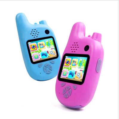 China 2020 Hot Selling Wish Amazon Ebay Recording Function 2.0 Inch IPS Screen Camera Selfie Video Walkie Talkie Toy Digital Children Mini Intercom for sale