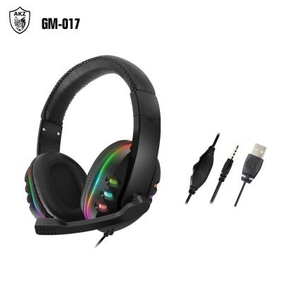 China Hot Selling GM-017 Stereo Super Bass Earphone Game Headset With MIC Led Light For Mobile Or Computer for sale