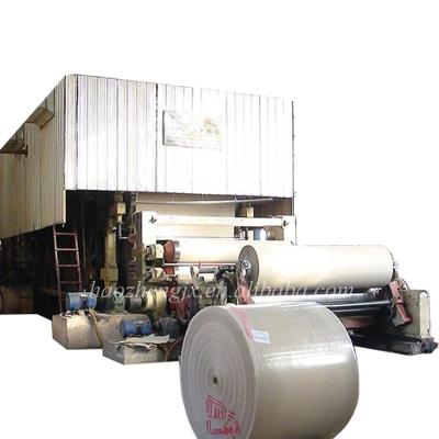 China Coating Plant 50-200 T Brown Kraft Paper Testliner Cardboard Box Paper Piping Elephant Roll Making Machine Medium Liner Paper Plant for sale