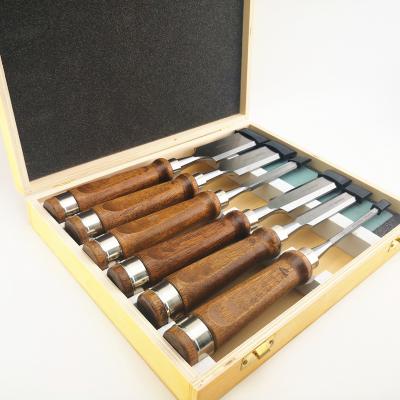 China Woodworking Wood Hand Tool Working Chisel Set With Walnut / Oak Handle for sale