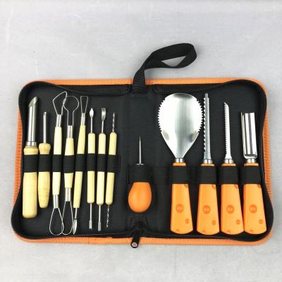 China SEABO 13pcs Halloween DIY Woodworking Tool Pumpkin Carving Kit For Kids And Adults for sale