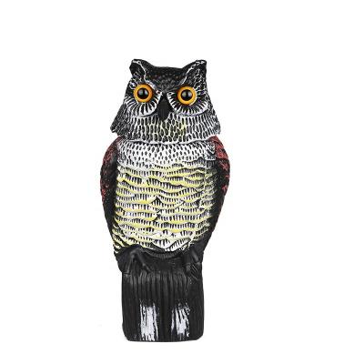 China Outdoor Reality Bird Alert Whirl Head Whirl Sound Hunting Owl Bait To Protect Insect Repellent Pest Control Scarecrow Garden Yard for sale