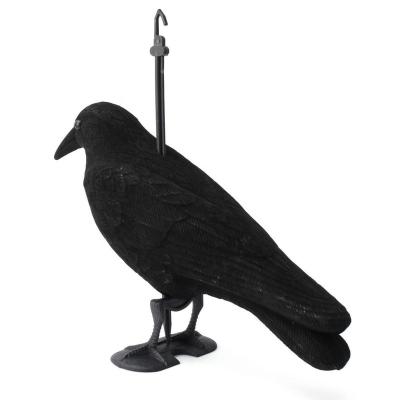 China Protect Realistic Hard Plastic Black Crow Decoy Garden Assembled Crow Hunting Shooting Decoy for sale