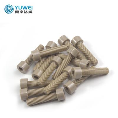 China Special Plastic Pan Custom High Strength High Temperature Resistance PEEK Hex Screw Nuts Bolts Peek Parts for sale