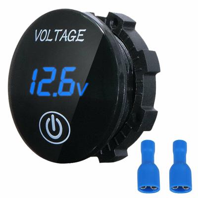 China Waterproof Cars DC 12V 24V Car Voltmeter LED Digital Display Voltmeter For Marine Vehicle Motorcycle Truck ATV UTV Car Boat for sale