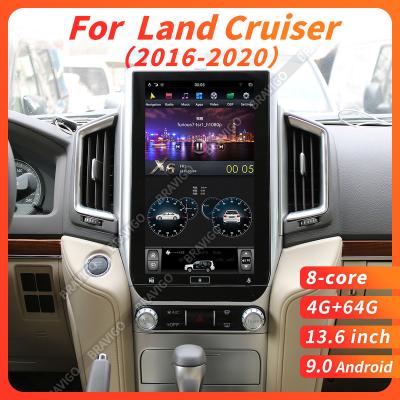 China Android Car DVD GPS System Navigation Multi Media Player For TOYOTA Landcruiser 2016-2021 13.6 inch 4-64gb carplay for sale