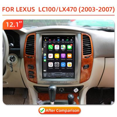 China Android Car DVD GPS System Navigation Multi Media Player For LEXUS LX470 2003-2007 12.1 inch 4-64gb carplay for sale