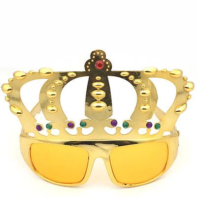 China Custom Fashion Sunglasses Handsome Birthday Gift Supplies Decoration Party Sunglasses Crown With Unique Jewel Eyewear for sale