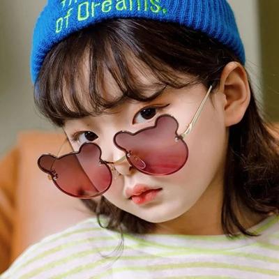 China 2021 Fashion Sunglasses Kids Sunglasses Cartoon Bear Shades Boys Girls Eyewear Mickey Cute Kids Sun Glasses UV400 for sale