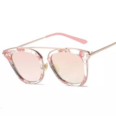 China Fashion Sunglasses Women Retro Cateye Sunglasses Brand Designer Fashion Mirror Coating Sunglasses for sale