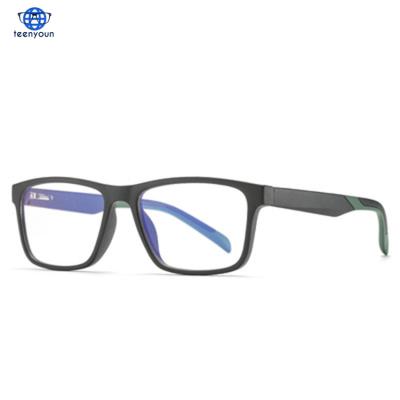 China Fashionable Blue Light Blocking Literary Glasses Optical Frame TR90 Glasses Frames Black Computer Glasses Frames For Women Men for sale