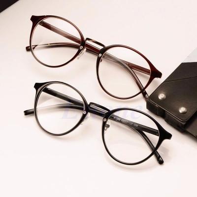 China Fashion Sunglasses Shape Glass Clear Glasses Frame Retro Unisex Round Eyewear Men Women Glasses for sale