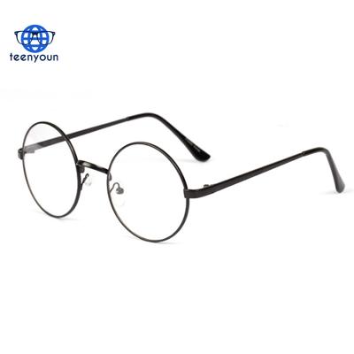 China Fashion Retro Metal Circle Round Unisex Round Eyeglasses Fashion Shopping/Moving Clear Lens Glasses Decoration/Glasses Wholesale for sale