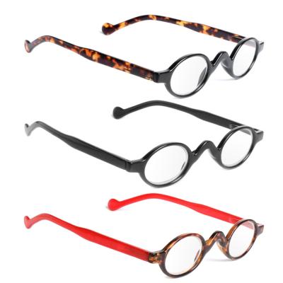 China Retractable Vintage Small Round Frame Men Women Women Readers Reading Glasses Presbyopic Glasses for sale