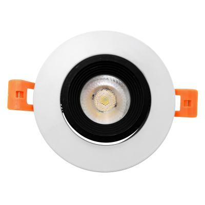 China Adjuatble 7w Dimmable Anti-glare Ceiling 240v Led Double 20w Head Cob Downlight Recessed Downlight for sale