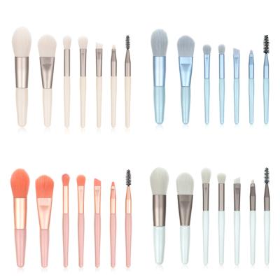 China Mini Colorful Makeup Brush Kit skin-friendly brochas de maquillaje 7 pieces travel makeup brush set for sale