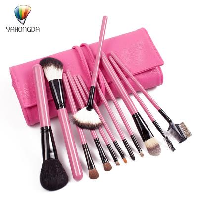 China Angular Blush Cute Pink Beauty Needs Goat Hair Adjustable Brand Kit Cosmetic Name Makeup Tool Luxury Set Brush for sale