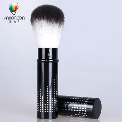 China Top Selling Retractable Face Metal Handle Foundation Hair Soft Cosmetic Blusher Makeup Brush for sale