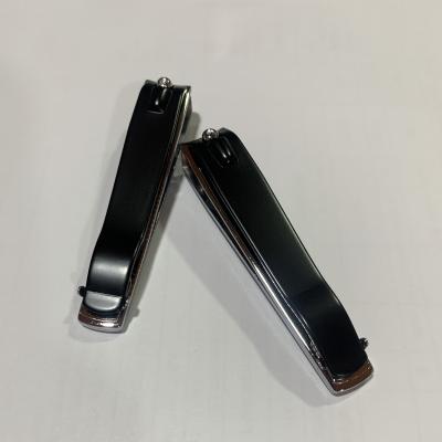 China Wholesale Tool Professional Carbon Steel Finger Nail Beauty Cutter Black Straight Finger Nail Clippers for sale