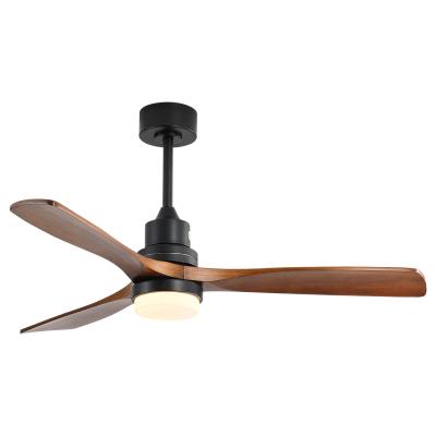 China With Light Bitinnov 52 Inch 35W GlassRemote Control 6 Speed ​​Led Modern Ceiling Fan Chandelier Light With Light And Remote Control for sale