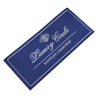 중국 Private Design Woven Damask Logo Tag Wholesale Woven Neck Washable Customized Label 판매용