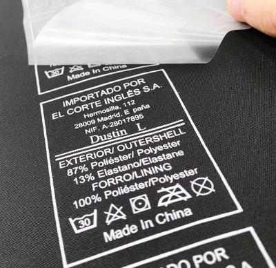 China Washable High Density Custom Printing Brand Logo Stretch Plastisol Pet Heat Key Transfer Labels For T-Shirts zu verkaufen