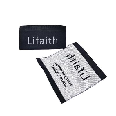 China Hot Sale Washable New Product Customized Garment Accessories Screen Apparel Satin Woven Neck Label for sale