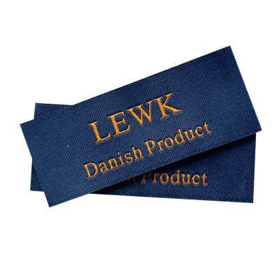 China Best Ware Washable Private Selling Apparel Woven Labels For Custom Apparel Neck Label for sale