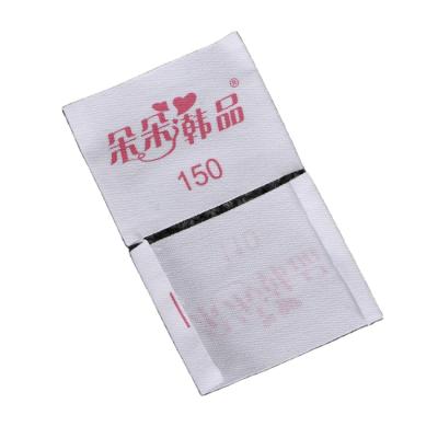 China Washable silk screen with custom logo for gift packaging cotton ribbon cotton tape neck label wholesale for sale