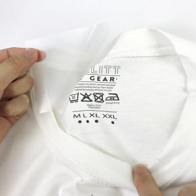 Chine washable CUSTOM YOUR LOGO PRINTED LABEL HEAT TRANSFER GARMENT TAG IRON ON WASHABLE CLOTHING COLLAR SHIRT TAGS à vendre