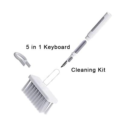 China Viable 5 in 1 Multifunctional Keyboard Cleaner Pen Soft Brush Kit Computer Phone Airpods Earbud Tools Keytop Remover Cleaning Kit for sale