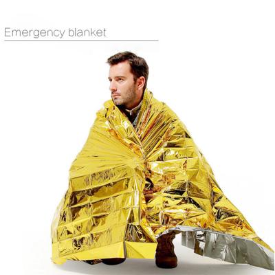 China Lightweight Emergency Outdoor Survival Supplies Thermal Insulated Foil Rescue Thermal Blankets Reusable Emergency Survival for sale