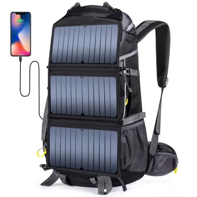 China Wholesale Solar Panel Large Usb Power Bank Left Waterproof Laptop Solar Power Charging Backpack for sale