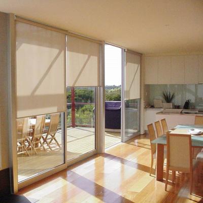 China Best Quality Modern Suncool Outdoor See Through Plain Waterproof Sun Screen Roll Shades Blind Window Sunscreen Fabric For Blinds for sale