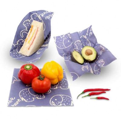 China 100% Organic Food Wrap BSCI Certificated Reusable No Plastic Safe Biodegradable Beeswax Food Wrap for sale