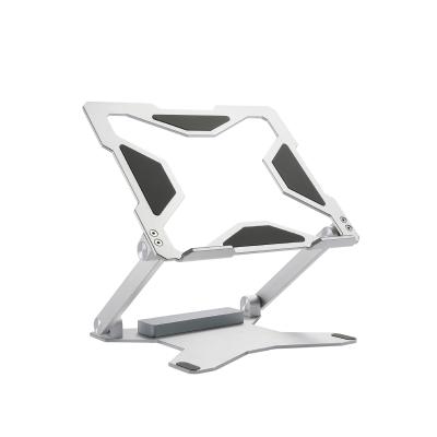 China Ergonomic Aluminum Portable 4 Port USB Foldable Hub Laptop Stand Laptop Riser Notebook Stand for sale