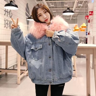 China New Winter Jacket Women Autumn Hooded Coat Female Jeans Denim Jeans Warm Basic Ladies Jackets Top Women's Breathable Bomber Jacket for sale